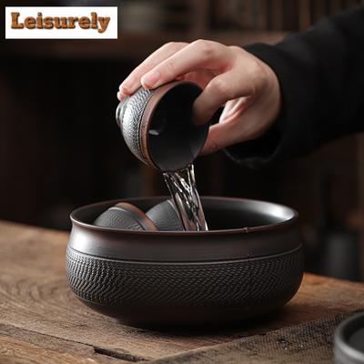 1000ml Qingxi Lila Keramik Jianshui Kreativer Teewasch Pinselwaschbecken Teeabfalleimer Chaxi Kung Fu Teeset Sammlung