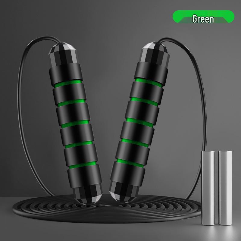 Adjustable Weighted Steel Jump Rope for Adult Fitness with Bearings