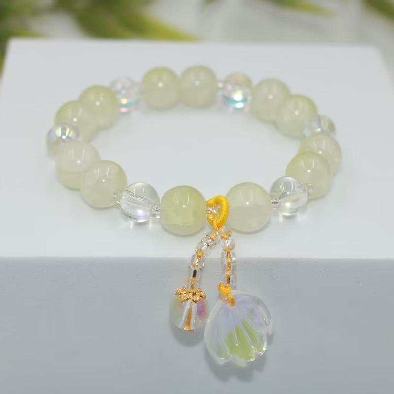 

Браслет из семицветного стекла «рыбий хвост» с имитацией кристалла, подарочная коробка для девочек