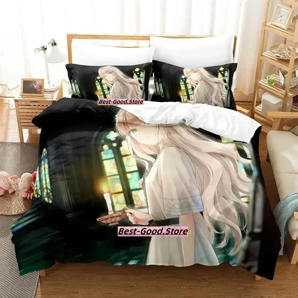 New Ender Lilies Quietus Of The Knights Bedding Set Cartoon Anime Three-Piece Set Adult Kid Bedroom Duvetcover Sets 3D Print