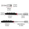 Telescopic Magnetic Pen Extendable Pickup Rod Stick with Light Mini Portable Magnet Pick Up Tool for Picking Up Screws Nut Bol