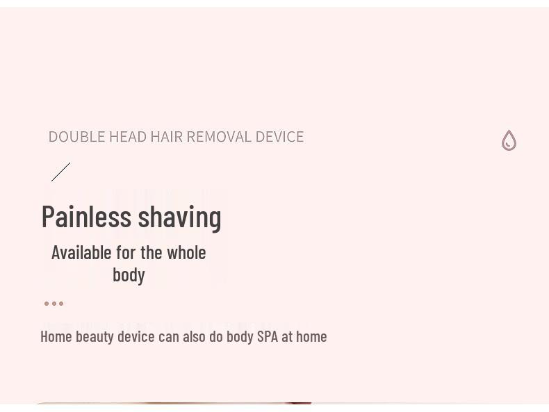 Portable Double Head Wireless Charging Mini Electric Pubic Hair Shaver for Women