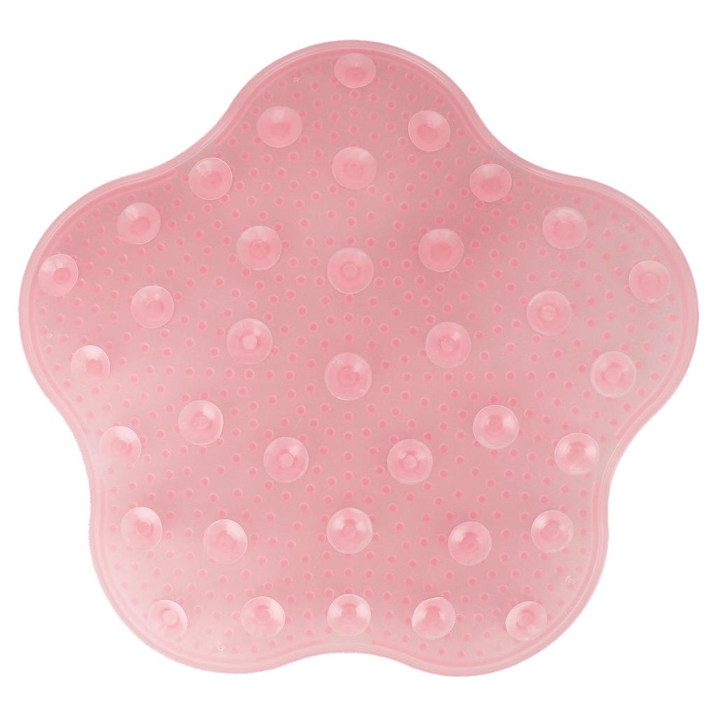 Bathroom Floor Foot Massager Remove Dead Skin Silicone Shower Foot Scrubber with Suction CupsPink
