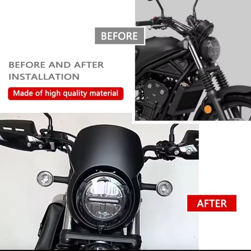 GOLDFAUST CL 250cc 500cc Bikini Cowl - Matte Black, Gloss Black, Carbon Black - Motorcycle Front Cowl (Carbon Black)
