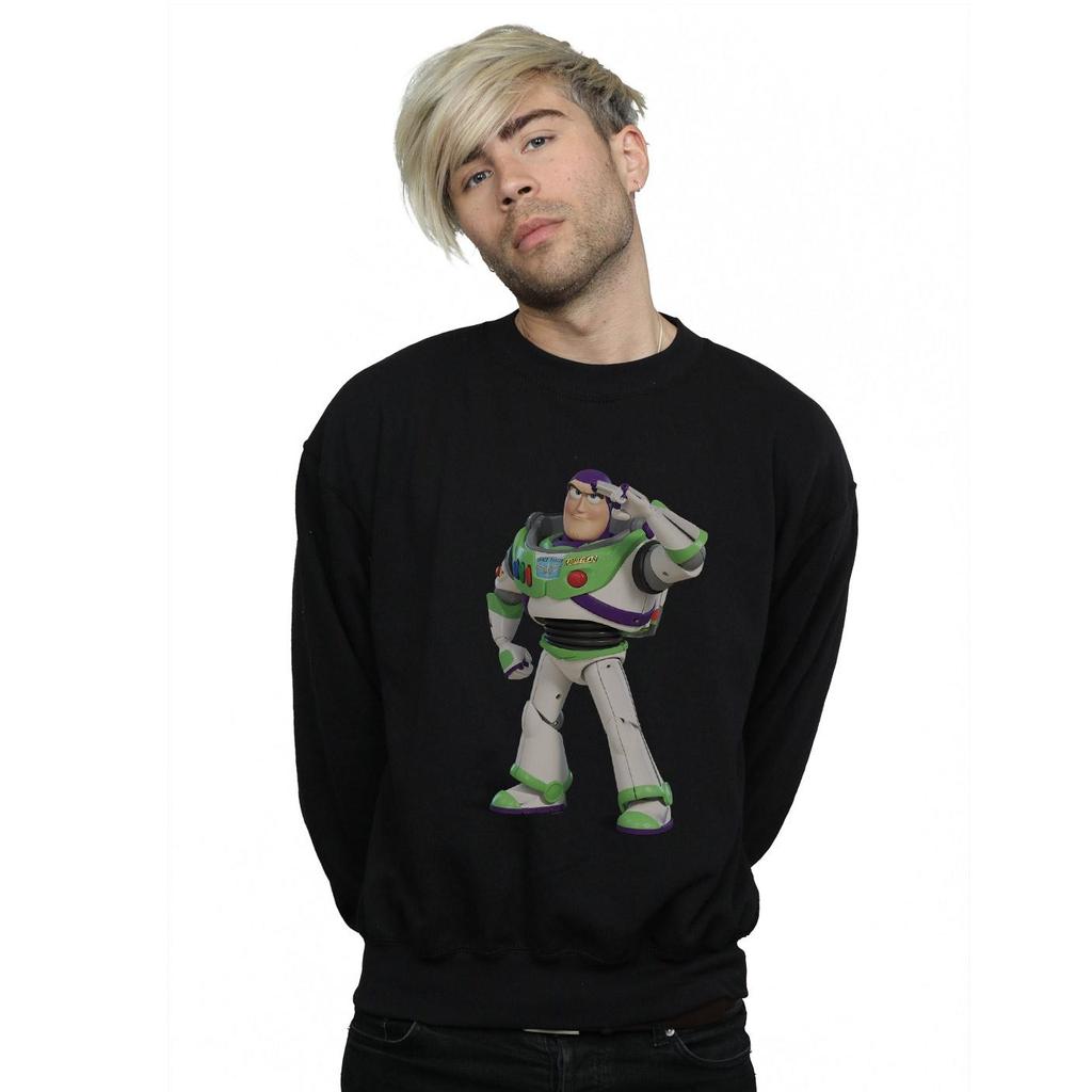 Disney Mens Toy Story Buzz Lightyear Standing Sweatshirt