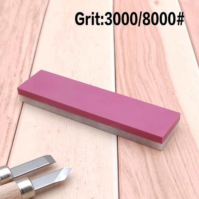 Double-Sided Knife Sharpener, Professional Polishing, Fine Grinding, Fine Green, Natural Agate, Ruby Sharpening Stone 8000/10000