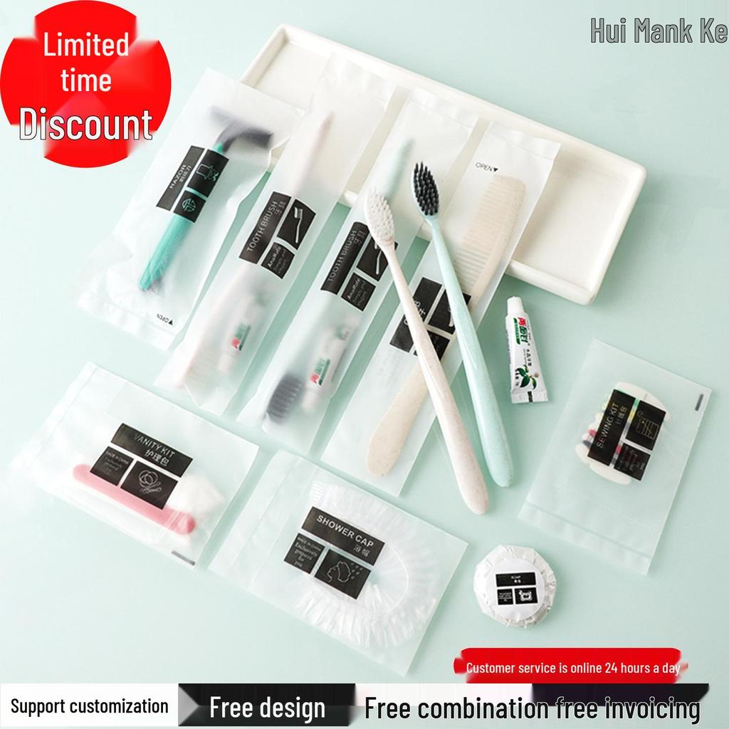 Gästehaus Toilettenartikel Set: Einwegzahnbürste, Zahnpasta, Weichborstenkamm