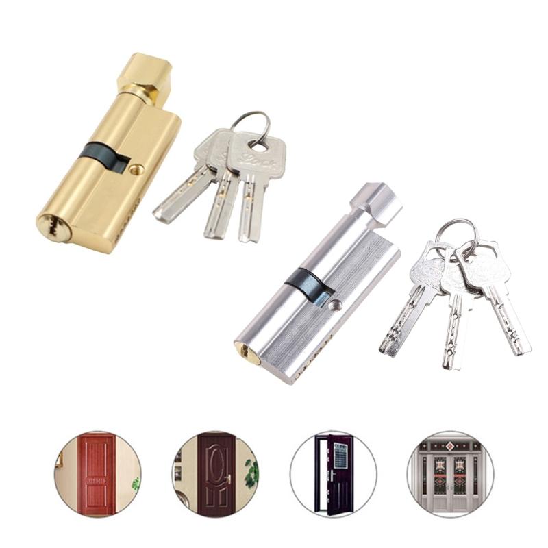 Cilindro Serratura Porta d'Ingresso con Chiave Serratura Completa con 3 Chiavi Serratura Antifurto per Porta d'Ingresso Cilindro Serratura Singola per Casa