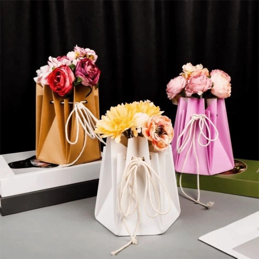 10Pcs Hand-folded Flower Gift Box Paper Floral Wrapping Box Flower Arrangement Box Valentine's Day