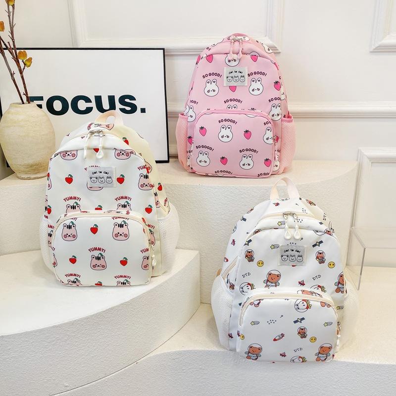 Kindergarten Primary School Students Schoolbag Cute Cartoon Cute Bear Boys And Girls Backpack Printed Children'S Bag