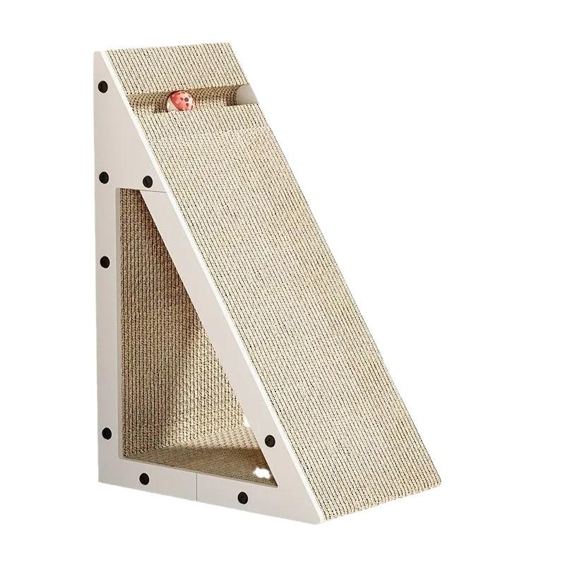 Vertical Wall-Mounted Cat Scratching Board and Bed - Durable, Non-Shedding Toy for Self-Amusement and Claw Maintenance.