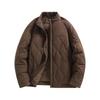Autumn Winter Men Cotton Padded Jacket Stand Collar Male Parkas Long Sleeve Zipper Outerwear Business Warm Coat