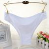Low-Rise Seamless Ice Silk One-Piece Panties with Pure Cotton Crotch - Women's Triangle Style