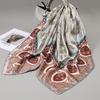 Small silk scarf women's large square scarf yarn scarf spring, autumn and winter matching shirt middle-aged mother square 91 × 91 thin scarf