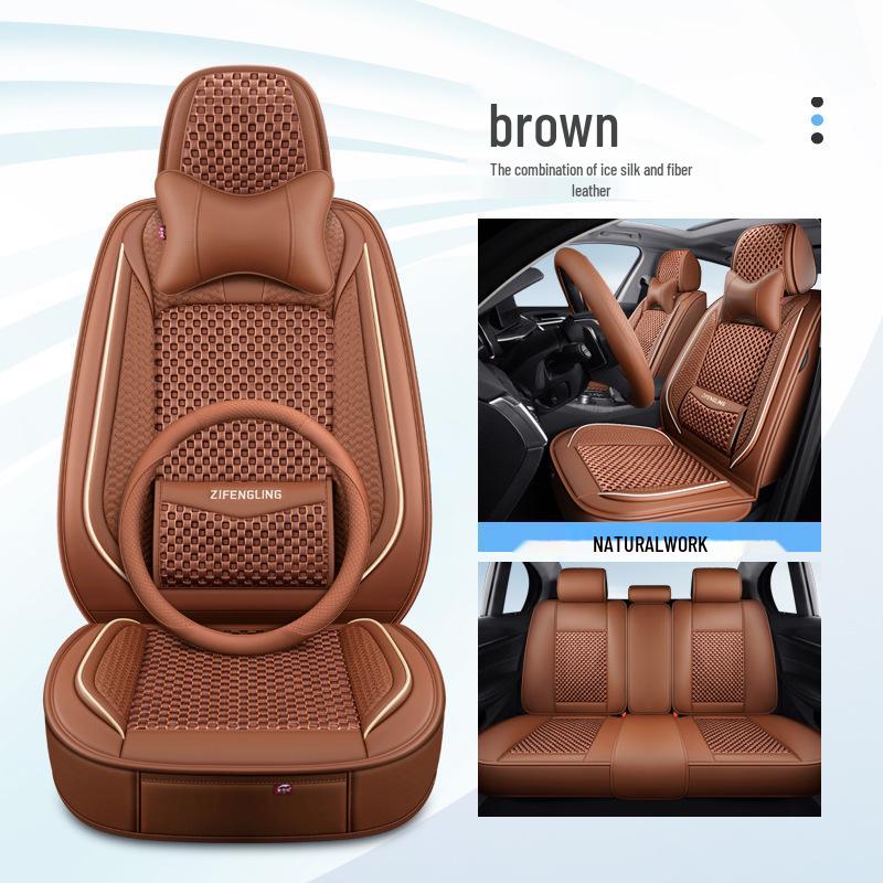 Purple Ice Silk Car Seat Cover for Cadillac & Lexus Models