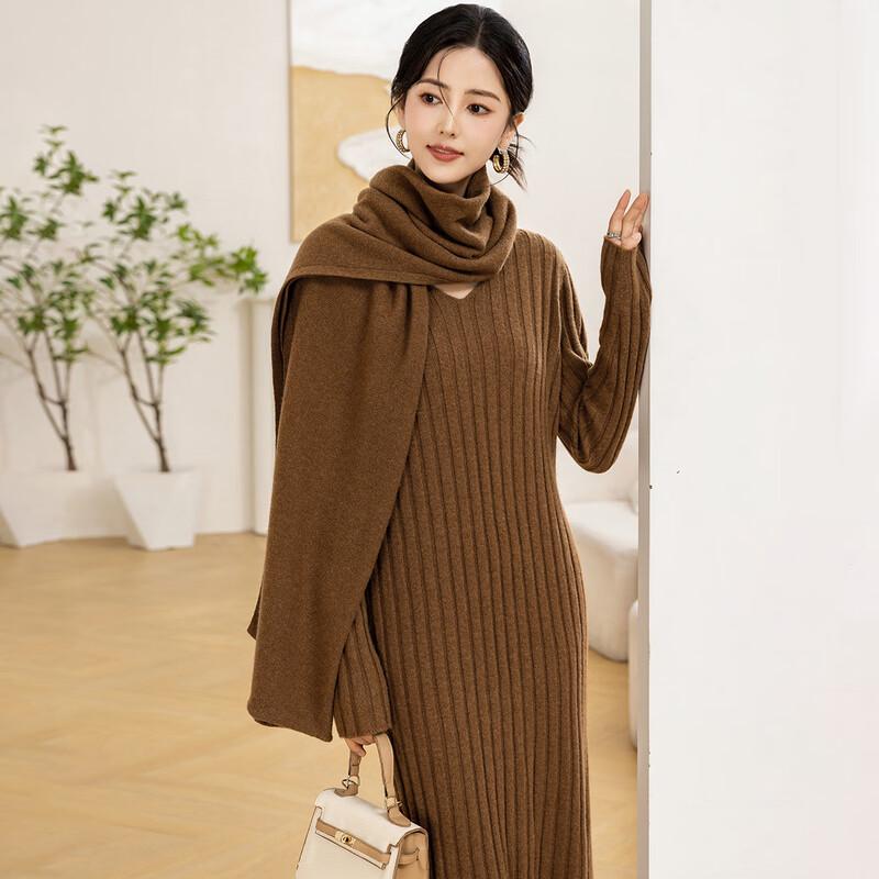 Mocana Women's Fashion Long-Sleeve Midi Knit Dress