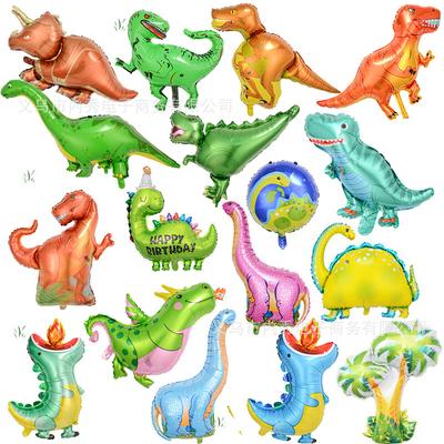 Dinosaur Balloon Party Decoration Birthday Arrangement Aluminum Film Balloon Pyrosaurus Tyrannosaurus Rex Triceratops