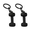 2Pcs Keychain Pendant Zinc Alloy Texture Dumbbell Charm Lightweight Portable Key Holder Backpack Bag Accessory
