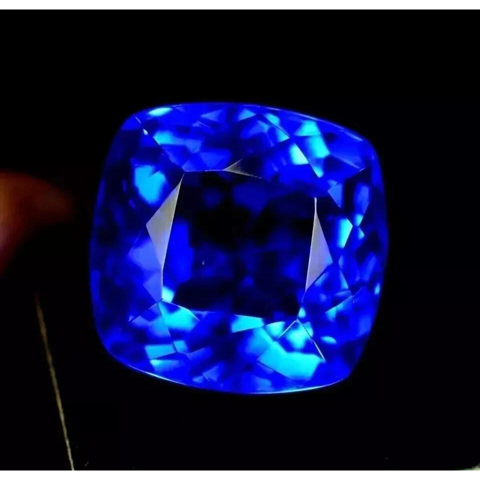 Amazing Lustrous Blue Tanzanite Cushion Natural 10-12 Ct Rare Gemstone