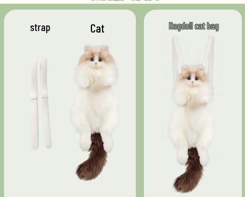 Plush Cat Backpack - Bionic Kitten Doll Toy Gift for Girls' Birthdays