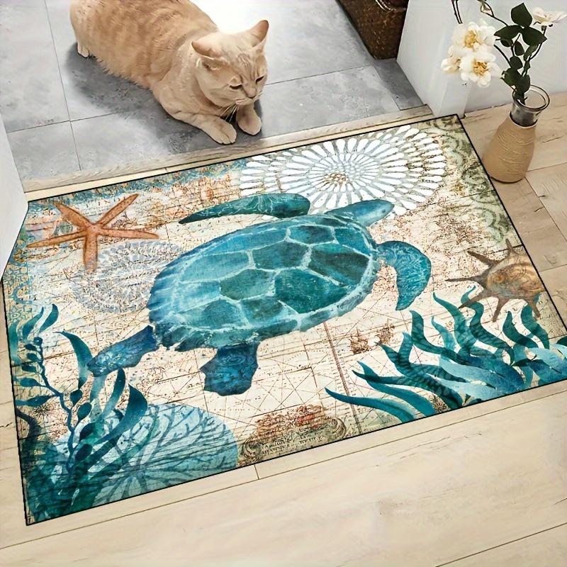 Ocean Sea Turtle Coral Entrance Doormat Home Decor Kitchen Hallway Balcony Rugs Bathroom Non-slip Foot Pad Bedroom Mat Decor