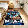Wrestlemania Personalisierter Teppich mit Textbereich für Küche, Wohnheim, Balkon, Wohnzimmer, Rutschfester Teppich, Bürodekor, Geburtstags-/Weihnachtsgeschenk