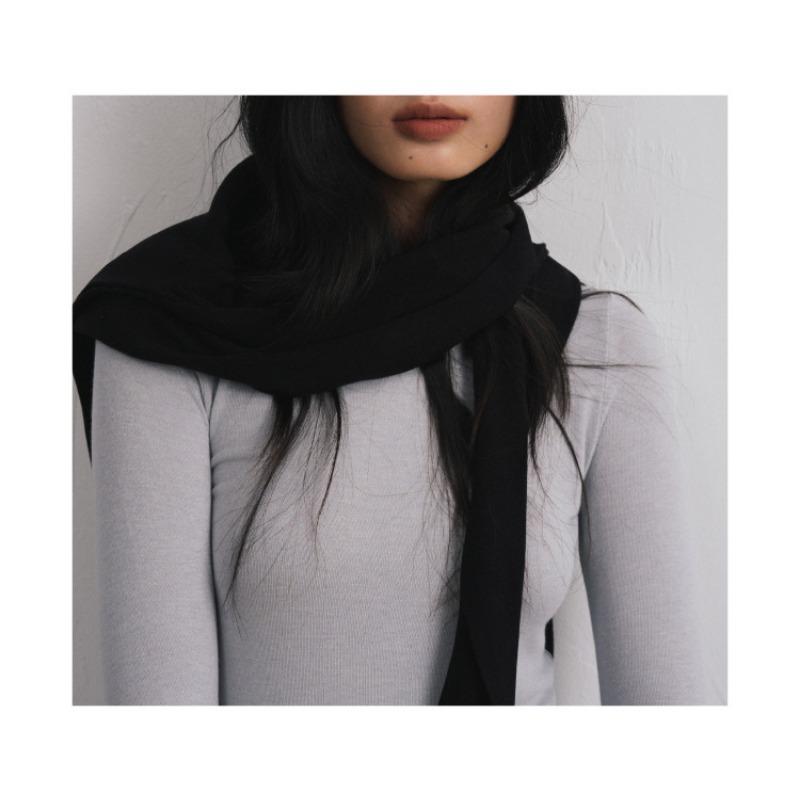 Tencel Modal Cashmere Bottoming Shirt for Women in Autumn and Winter Slim Solid Color Skin-friendly T-shirt High-end Light Luxury Knitwear