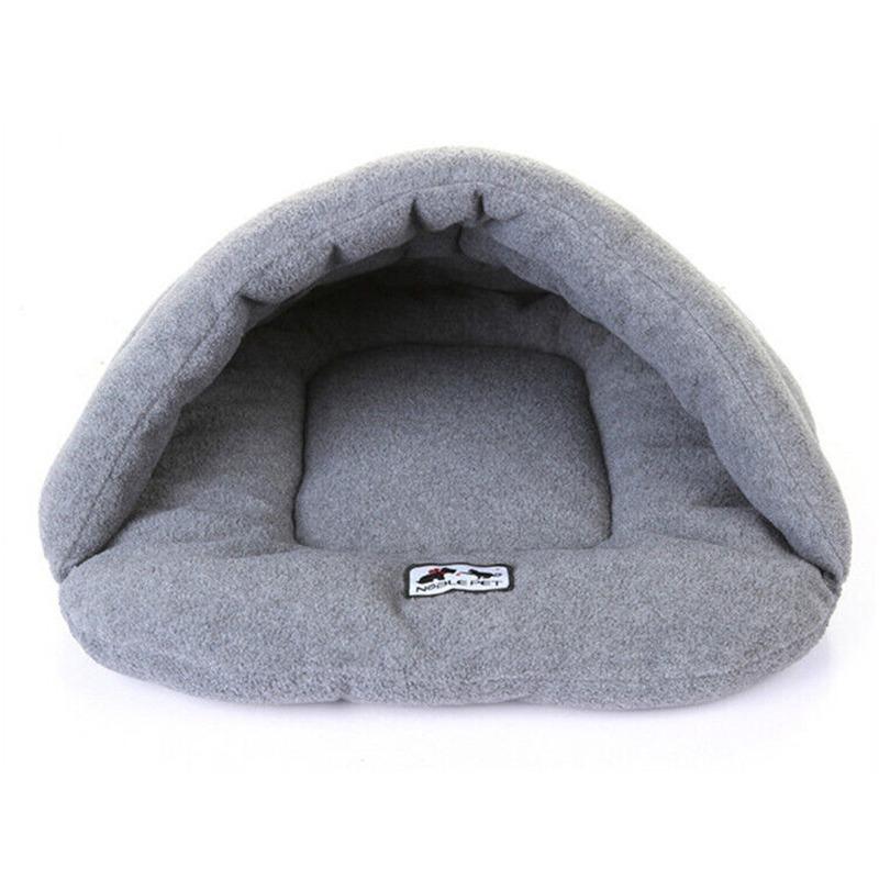 

Домашнее животное кошка собака гнездо кровать щенок мягкий теплый пещерный дом зимний спальный мешок коврик коврик S серый