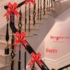 Wedding Decor: Stair Handrails, Floral Arrangements, Ribbons, and Honeymoon Room Accessories