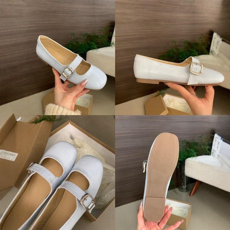 Flat red wedding shoes Mary Jane single shoes women's shoes square head with skirt shoes