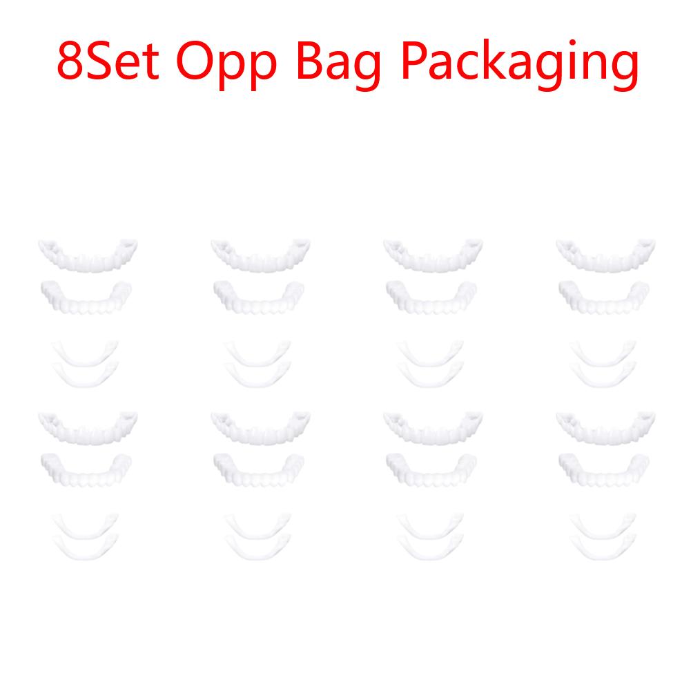 2 Pairs Comfort Upper and Lower Jaw Denture Regain Confident Smile False Teeth Braces and Whitening Substitutes