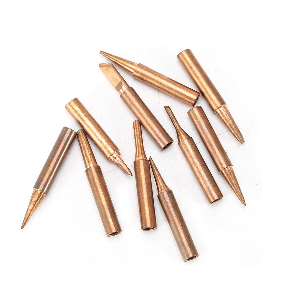 10 buc. vârfuri de lipit din cupru 900MT cu fier gratuit pentru stații de lipit 936, 937, 938, 969, 8586