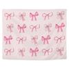 Pink Watercolor Cherry Tapestry Wall Hanging Red Fruit Coquette Ribbon Bow Aesthetic Wall Art Girls Room Wall Decor