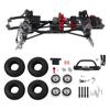Kit Chassi de Metal RC Distância entre Eixos 313mm para SCX10 1 10 RC Crawler Caminhão Off RoadPrata