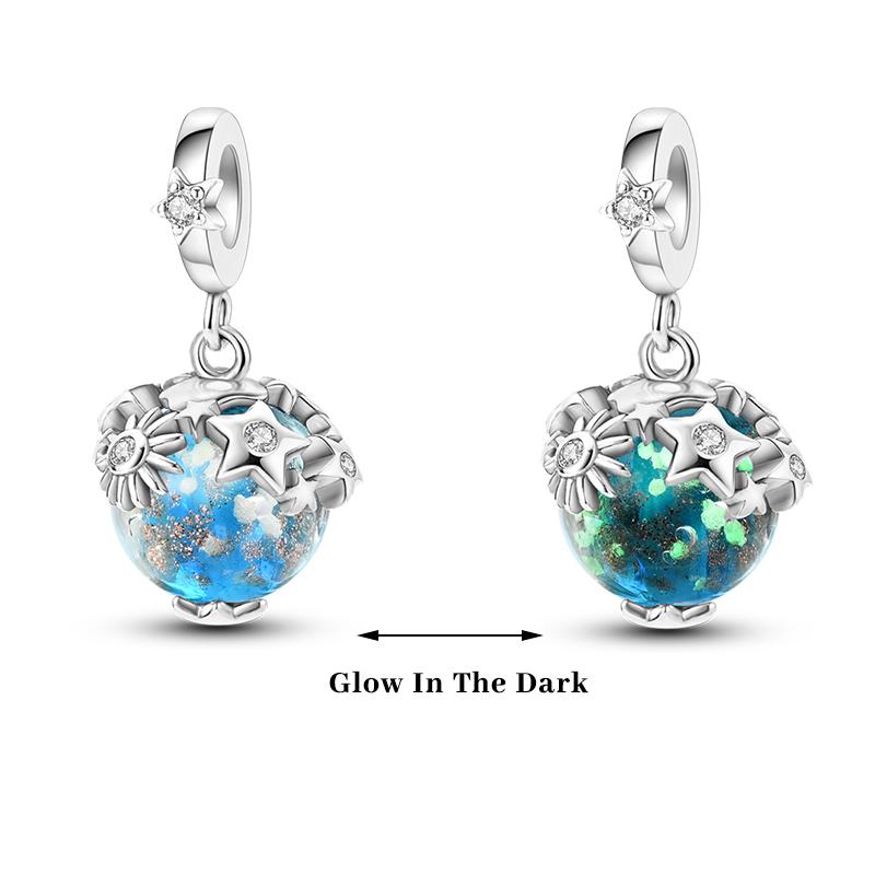 Copper Color Fireflies Bees Stars Turtles Luminous Charms Beads Fit 3Mm Original Bracelets Diy Jewelry Gift