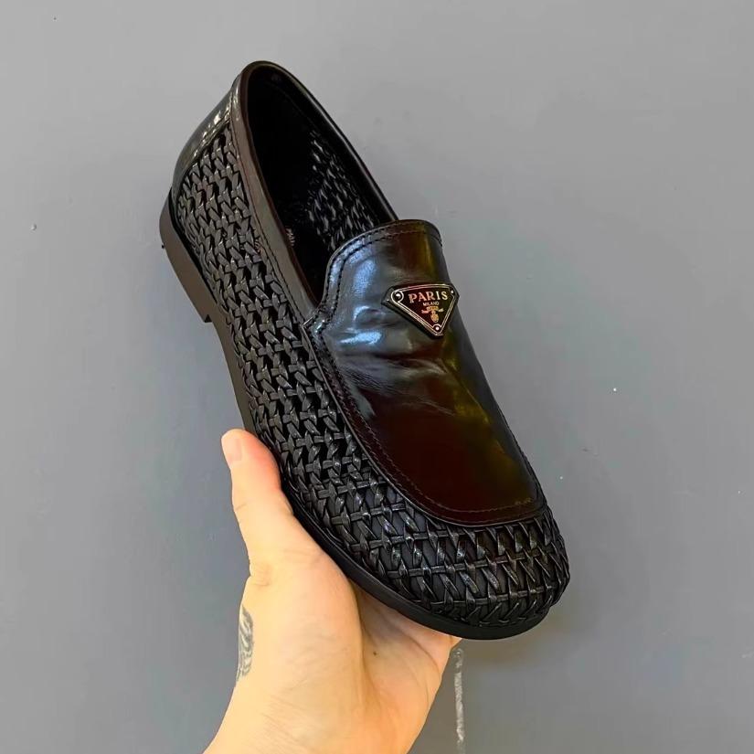 

Поддержите новый шифрованный мужской плетеный повседневный и удобный мужской обуви из чистой кожи, высококачественный изысканный легкий люкс, высокое чувство моды 44