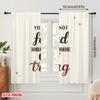 2pcs 2D flat printing Window Treatment Curtains Motivational Quote Polyester Fabric Without Electricity Festive Holiday Use for
