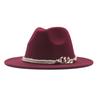 New European and American women's soft tweed big-brimmed felt hat British retro accessories jazz hat men's woolen top hat sun hat