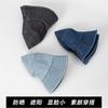 Cappello a secchiello in denim da donna, senso di alta gamma, protezione solare, versatile per primavera e autunno, cappello a secchiello semplice, cappello a secchiello da donna