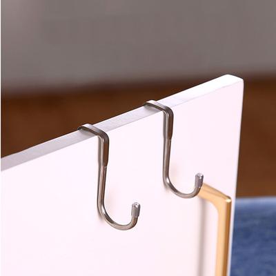 Edelstahl Nicht-Stanzen Schrank Tür Spurlose Haken S Typ Doppel Haken Tür Hinter Dem Kleiderbügel Tür Zurück Multi-funktionale Haken