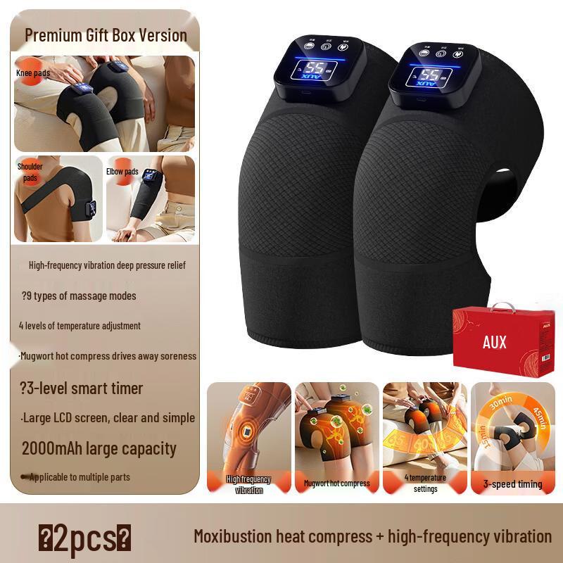 Aux Elektrischer beheizter Knie- und Beinmassager CN-Stecker (Adapter enthalten)