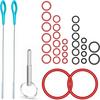 O-Ring Gasket Seal & Brew Valve Tool Set – Compatible with Jura Accessories and Krups Replacement Parts, Security Oval Head Key for Coffee Machine