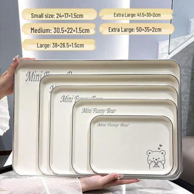 Ins Style Rectangular Plastic Serving Tray