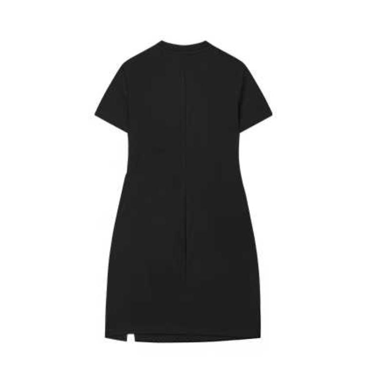 FILA Original Comfortable Fashion Simple Slim Fit Short Sleeve Dress Women dresses Black F51W529313F-FBK