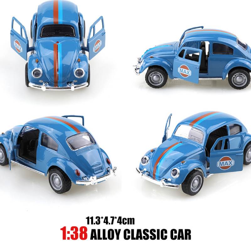 ABAW1 11cm Mini Alloy Retro Classic Car Model 1:38 Simulation Pull Back Diecast Vehicle Model Decor Collection Gifts For Kids Boys Toy