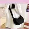 Vintage Schwarze Oxford-Stoff-Schultertasche Stilvoll Lässig Crossbody Für Frühling Und Sommer