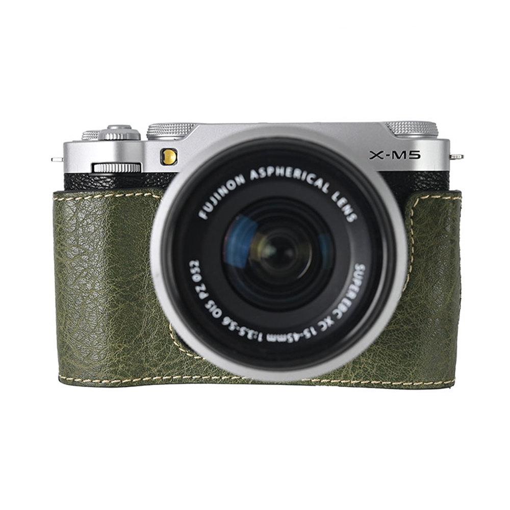 

Сумка для камери XM5 Шкіряний чохол-половина корпусу для Fujifilm XM5 Fuji X-M5 Кришка з нижнім отвором