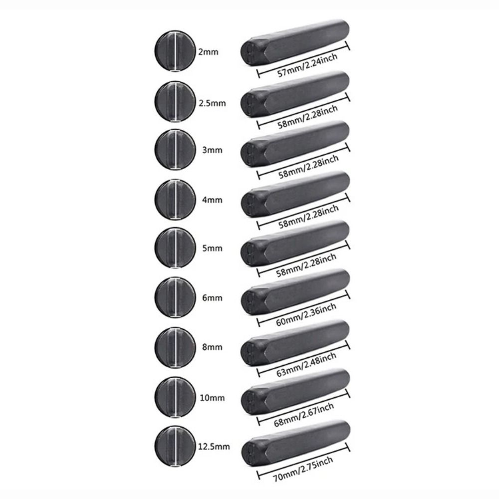 3-12.5 mm Digital Letter Stamp With Plastic Case Letter Stamp Punch Tools Leather Steel Punch