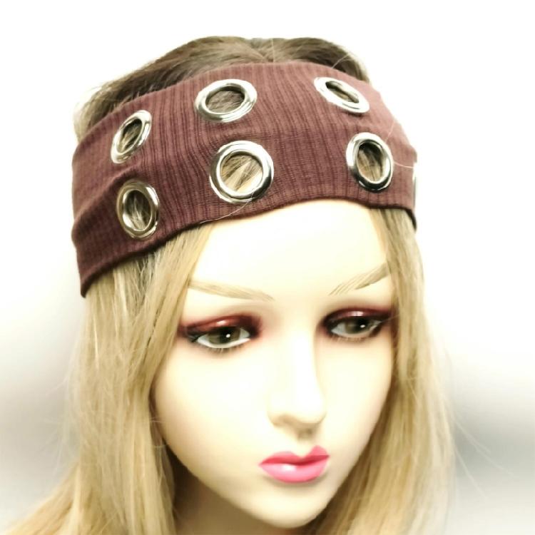 Ampie Fasce Elastiche con Occhielli Vuoti Accessori per Capelli Steampunk per Appassionati di Metal Rock e Punk