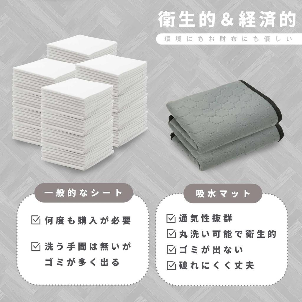 Laki Washable Dog Toilet Absorbent Set of Quick Stays In Toilet Training Fully Size S Sheets, Mat, 2, Drying, Waterproof, Antibacterial, Anti-Slip,